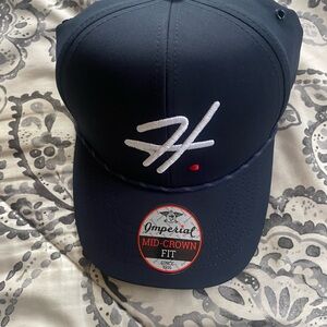 Navy Cap with White Logo